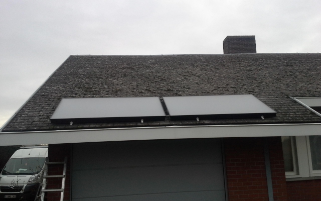 Zonnebeke - zonnecollectoren in combinatie met warmtepompboiler Bulex Magna